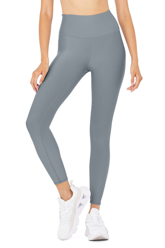 Alo Yoga 7/8 High-Waist Airlift Women's Leggings Grey | 14ECMZGDT