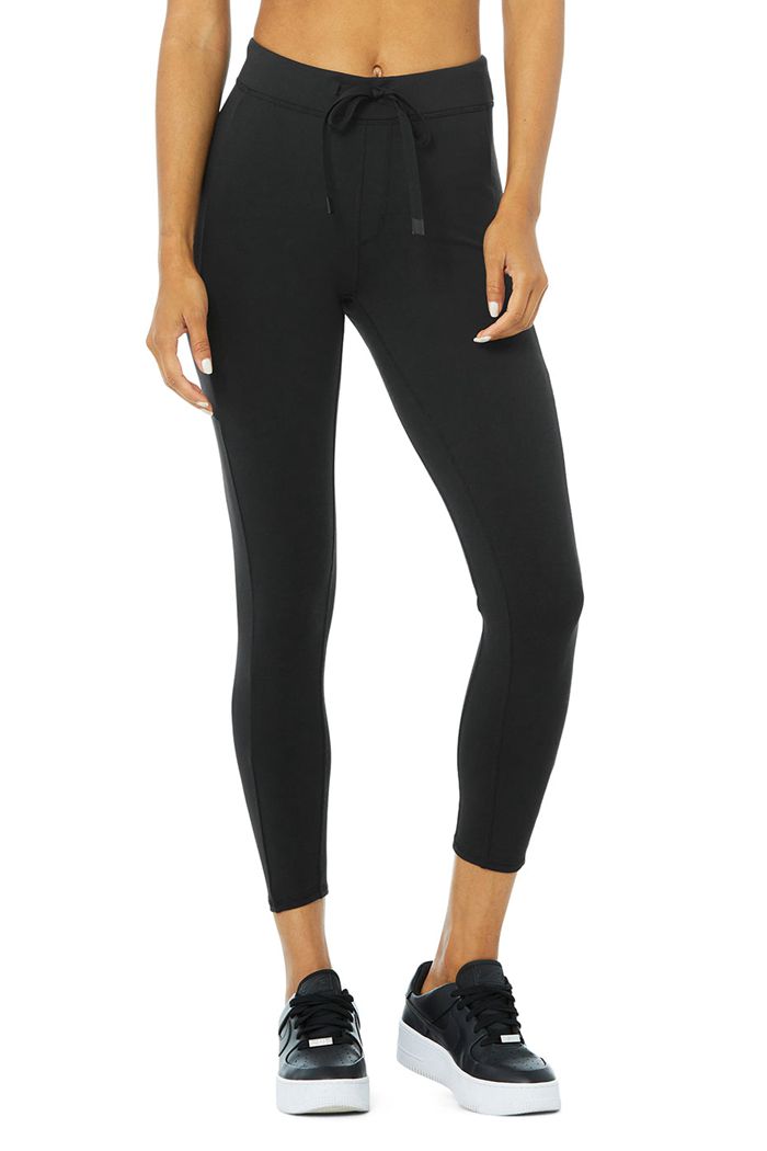 Alo Yoga 7/8 High-Waist Checkpoint Women's Leggings Black | 86SBACYGW