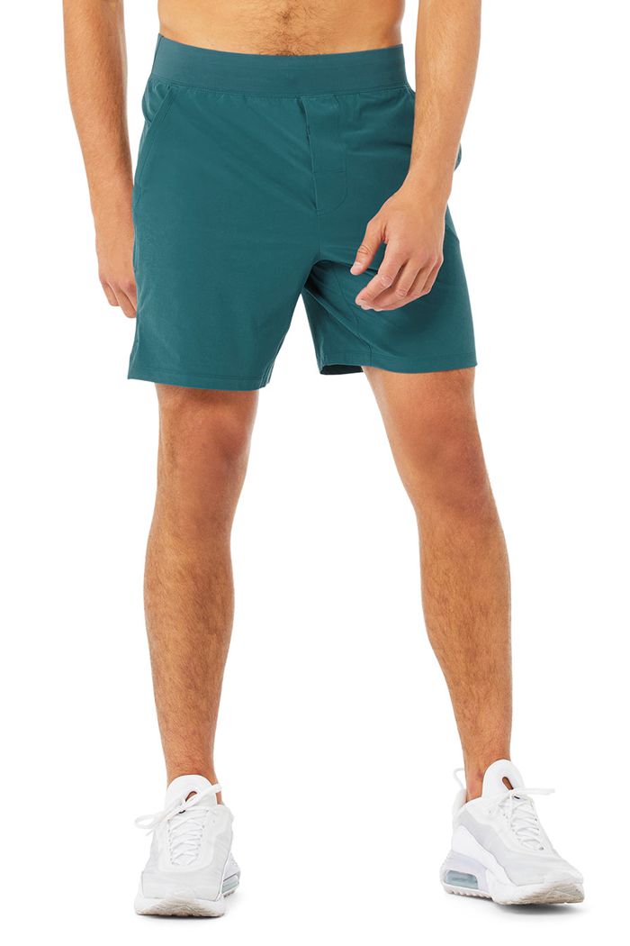 Alo Yoga 7" Repetition Men's Short Blue | 04DBRNCFP