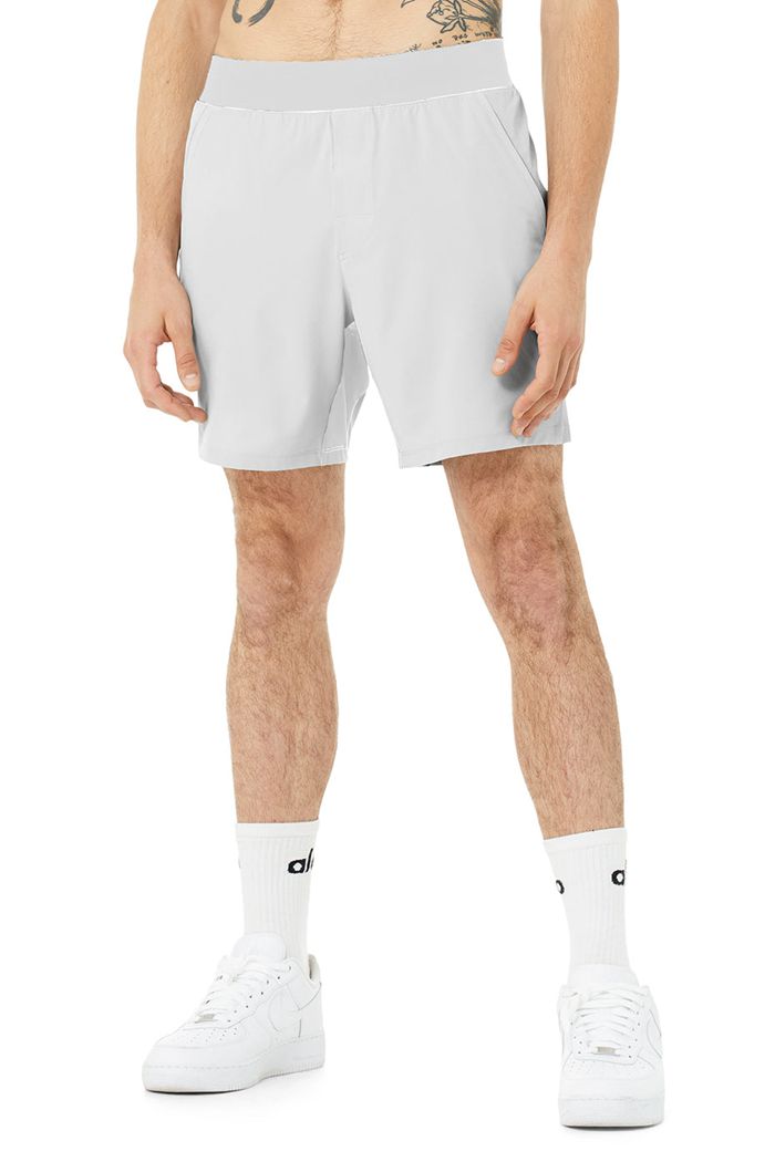 Alo Yoga 7" Repetition Men's Short White | 49EKWCBTS