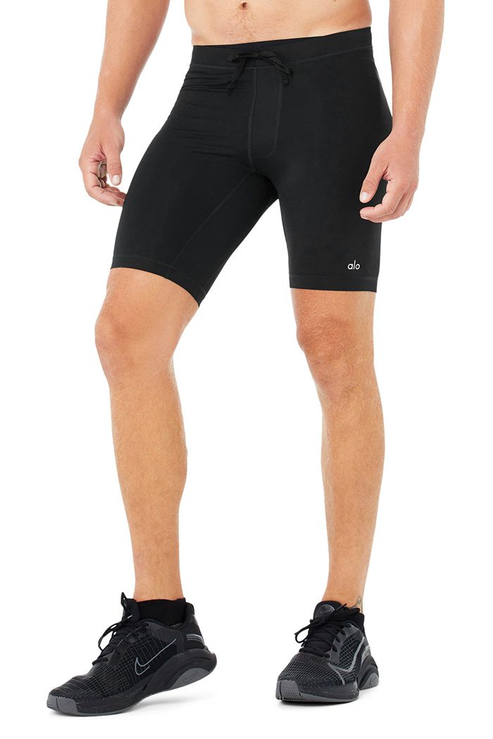 Alo Yoga 9 Warrior Compression Men's Short Black | 94NBAFYOP