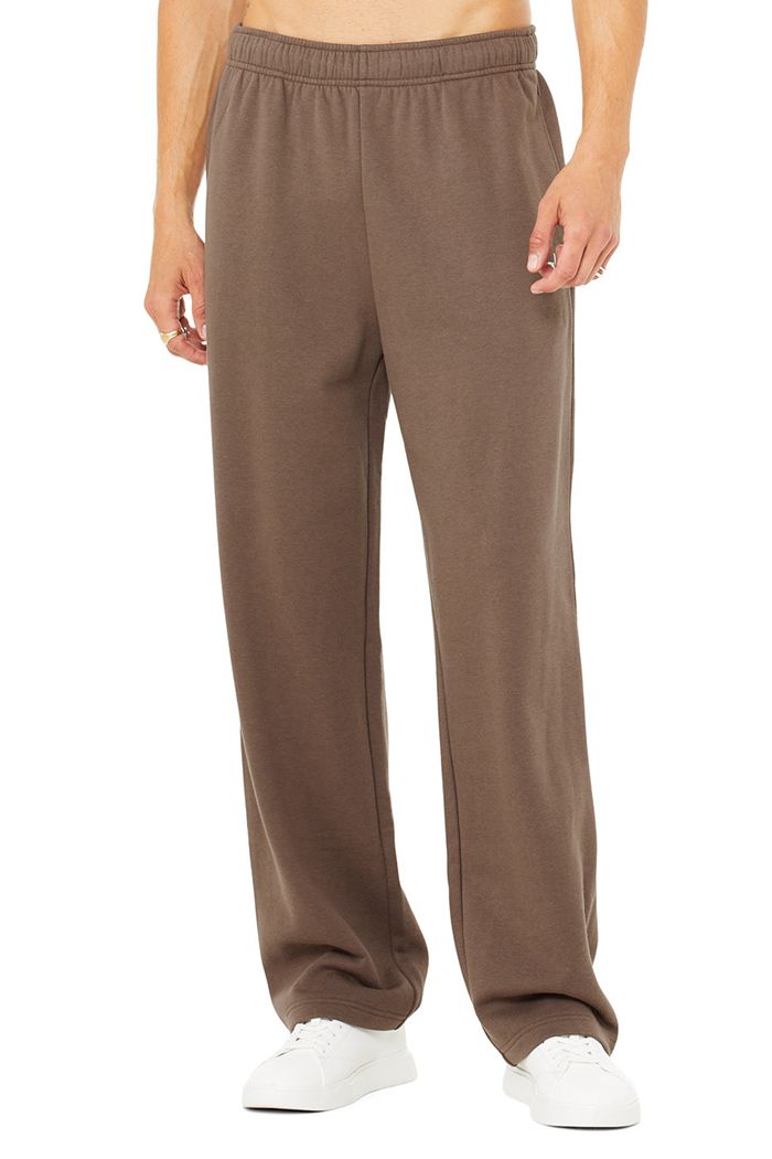 Alo Yoga Accolade Straight Leg Sweat Men's Pants Brown | 60TXOHQBF