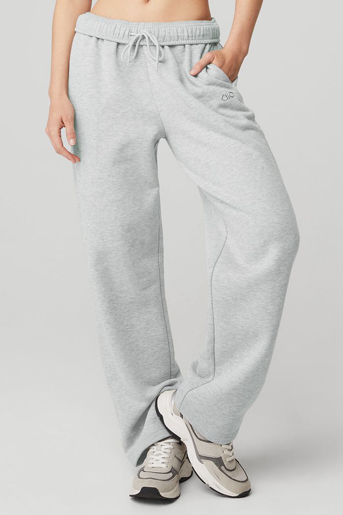 Alo Yoga Accolade Straight Leg Sweat Women's Pants Grey | 80XEWFHQT