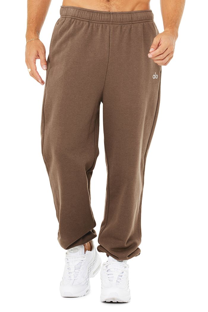 Alo Yoga Accolade Sweat Men's Pants Brown | 95QPFLINE