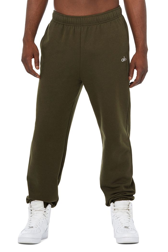 Alo Yoga Accolade Sweat Men's Pants Dark Olive | 80GVYLDCN