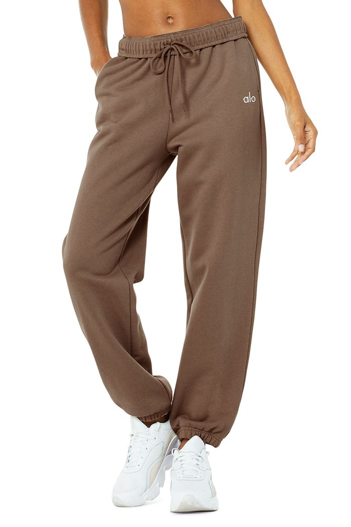 Alo Yoga Accolade Sweat Women's Pants Brown | 07RGCSUDZ