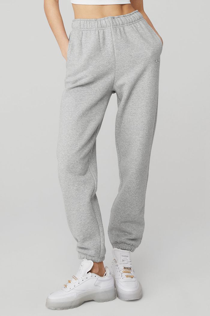 Alo Yoga Accolade Sweat Women's Pants Grey | 38DTFHYPE