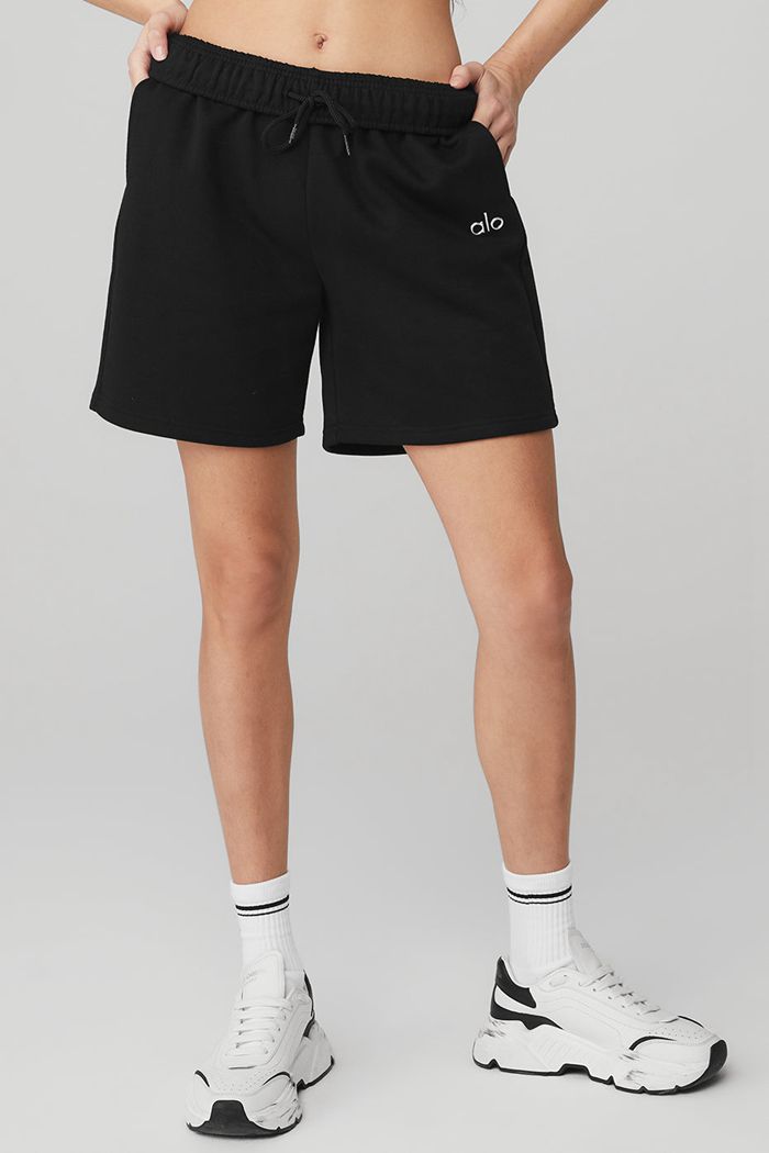 Alo Yoga Accolade Sweat Women's Short Black | 02LSYWIBF