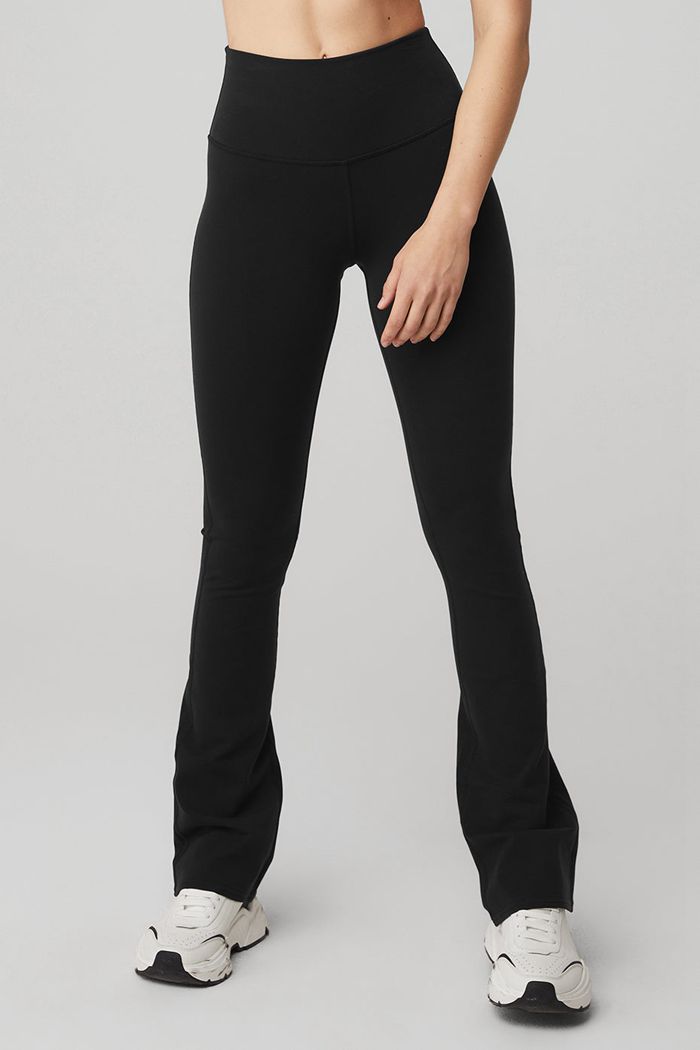 Alo Yoga Airbrush High-Waist Bootcut Women's Leggings Black | 10DBJOWET