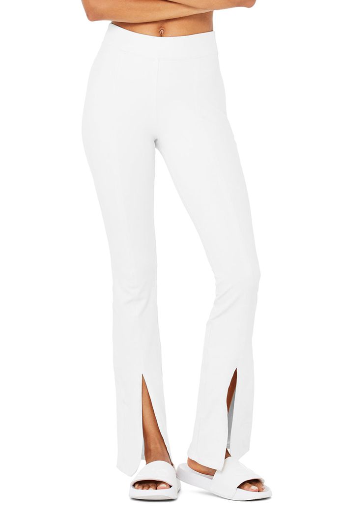 Alo Yoga Airbrush High-Waist Flutter Women's Leggings White | 62GRHTOBE