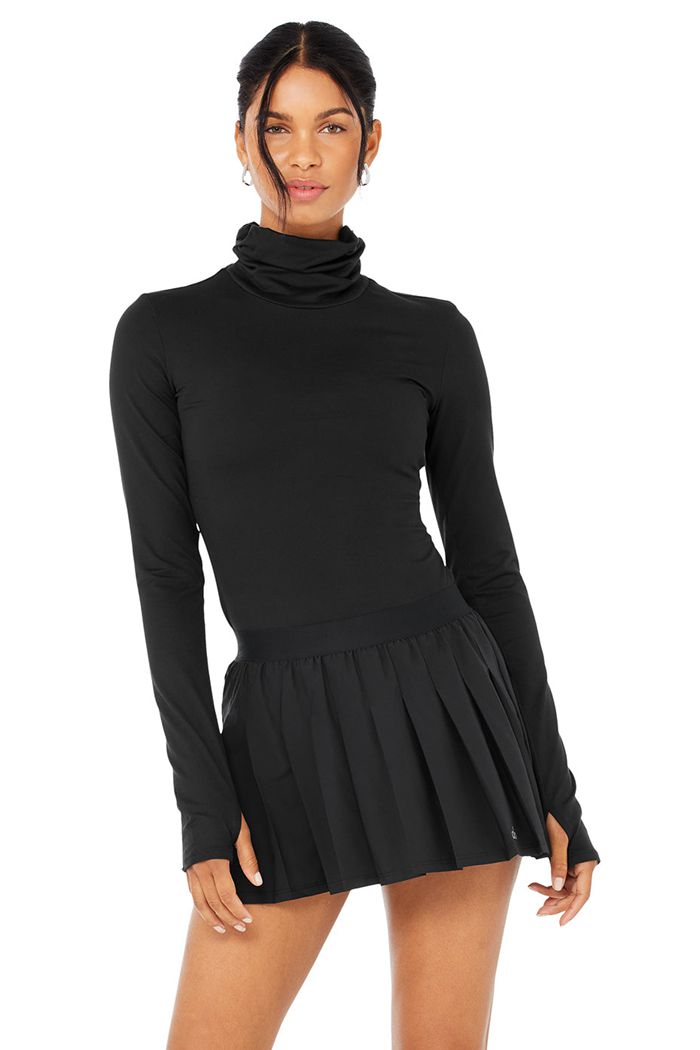 Alo Yoga Alosoft Protection Turtleneck Women's Long Sleeve Black | 59PDXJWFA