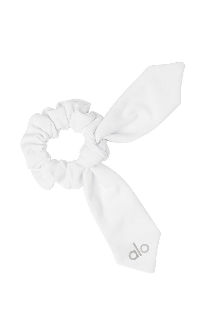 Alo Yoga Alosoft Rhythm Women's Scrunchie White | 92JLKYQBW