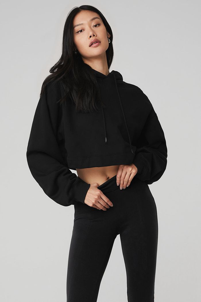 Alo Yoga Bae Women's Hoodie Black | 10IPVSUZN