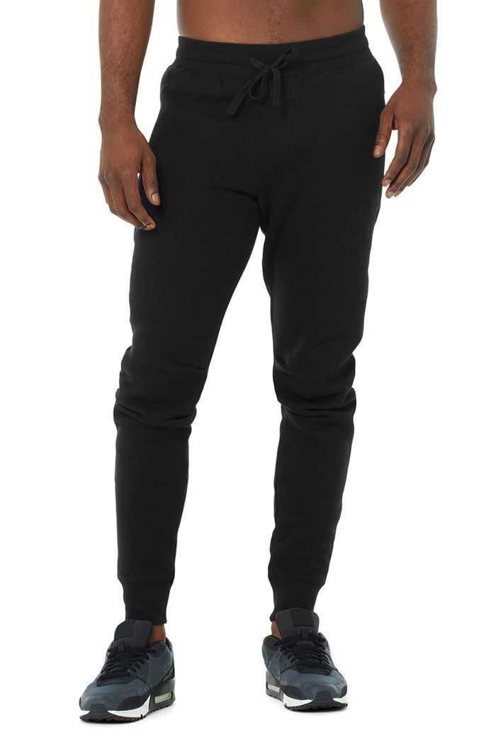 Alo Yoga Baseline Sweat Men's Pants Black | 01CKTENFV