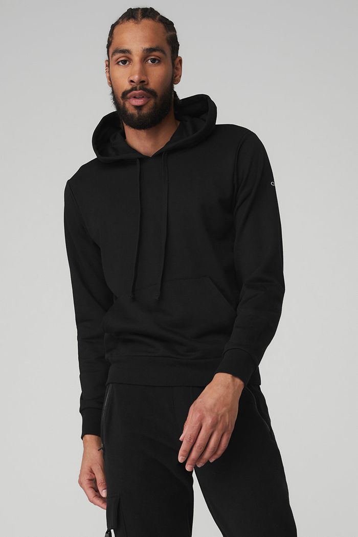 Alo Yoga Caliber Men's Hoodie Black | 68OENHBCX