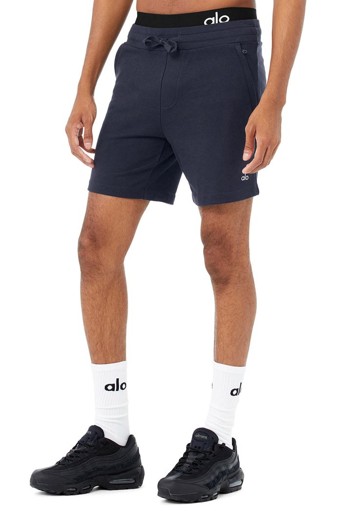 Alo Yoga Chill Men's Short Black | 93ZIMSYFQ