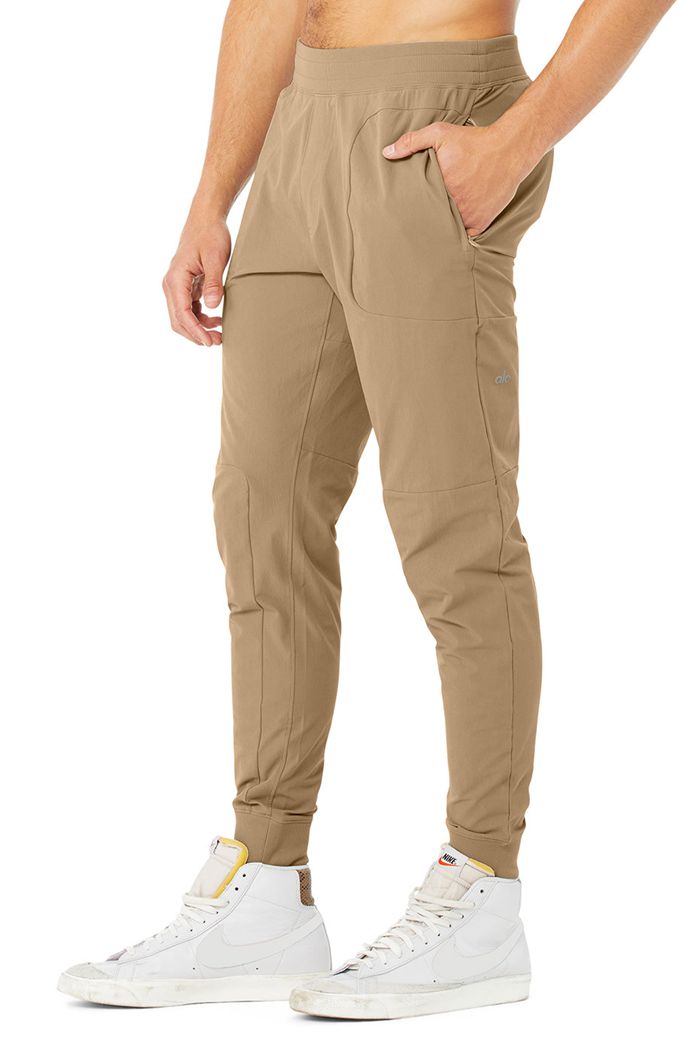 Alo Yoga Co-Op Men's Pants Brown | 05YRJSMWD