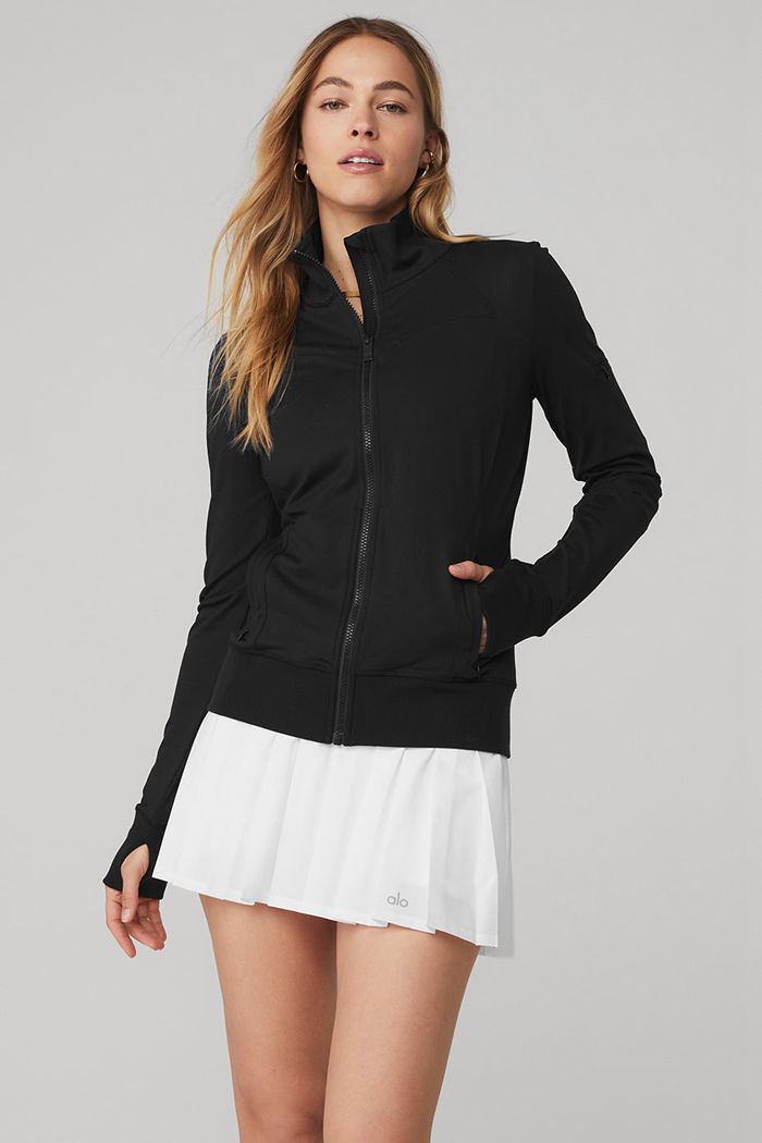 Alo Yoga Contour Women's Jackets Black | 21CFNDLTI