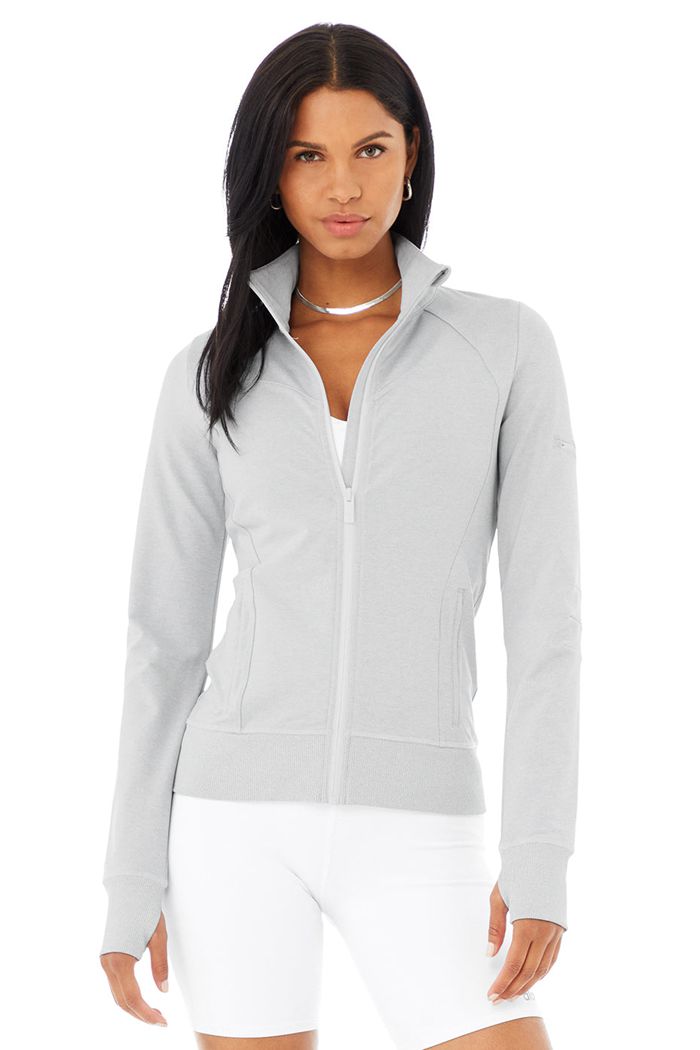 Alo Yoga Contour Women's Jackets Grey | 10WYUHJVK