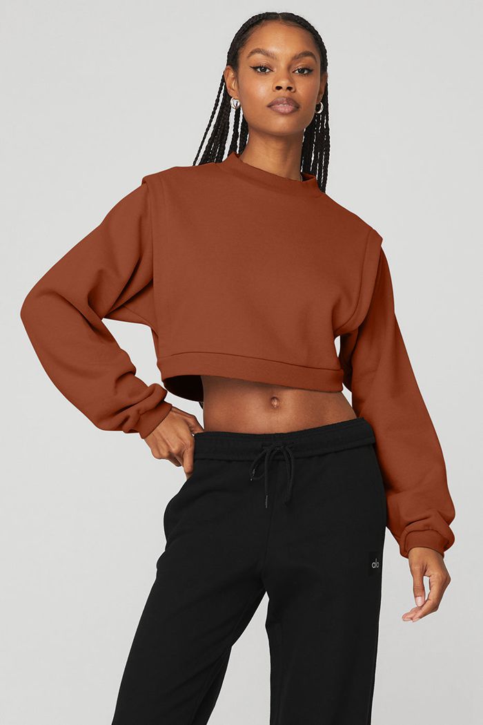 Alo Yoga Cropped Fresh Women's Jackets Red | 02TVFMGCJ