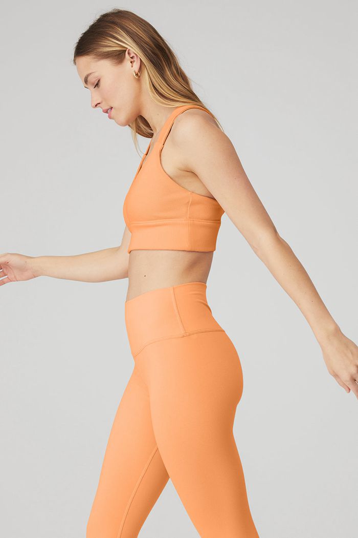 Alo Yoga Emulate Women's Bras Orange | 43LSJFKAN