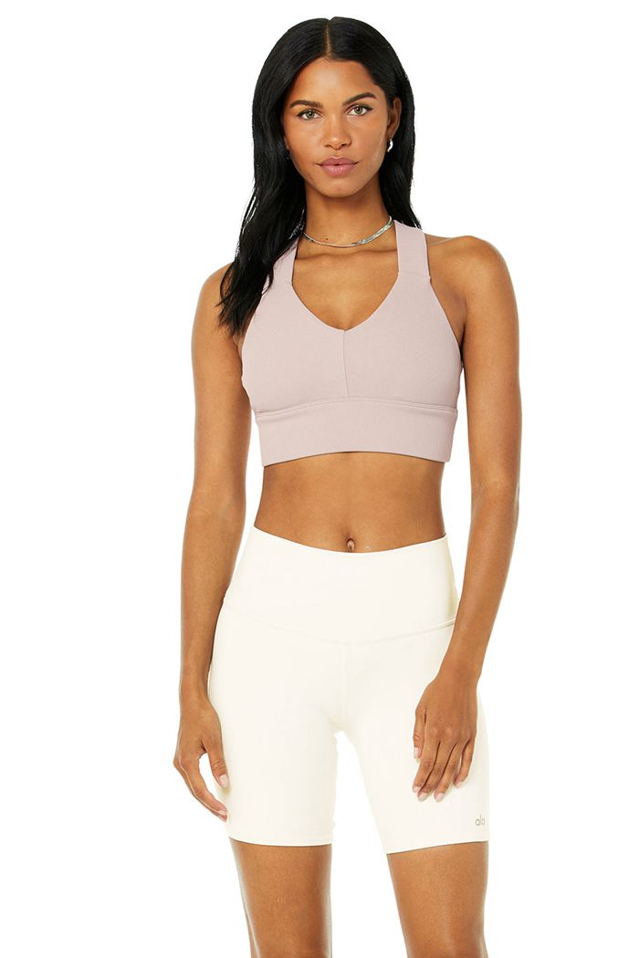 Alo Yoga Emulate Women's Bras Pink | 96KANZIDO