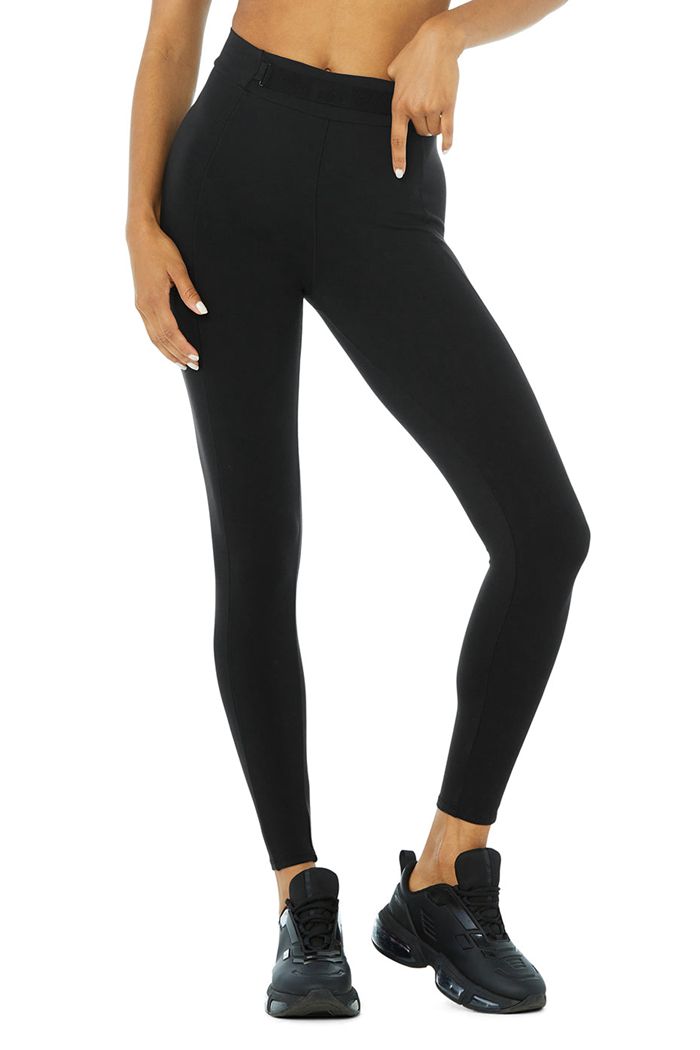 Alo Yoga High-Waist 7/8 Visionary Women's Leggings Black | 82GJTKNIZ