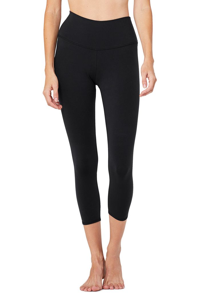 Alo Yoga High-Waist Airbrush Capri Women's Pants Black | 92RTKVQYB