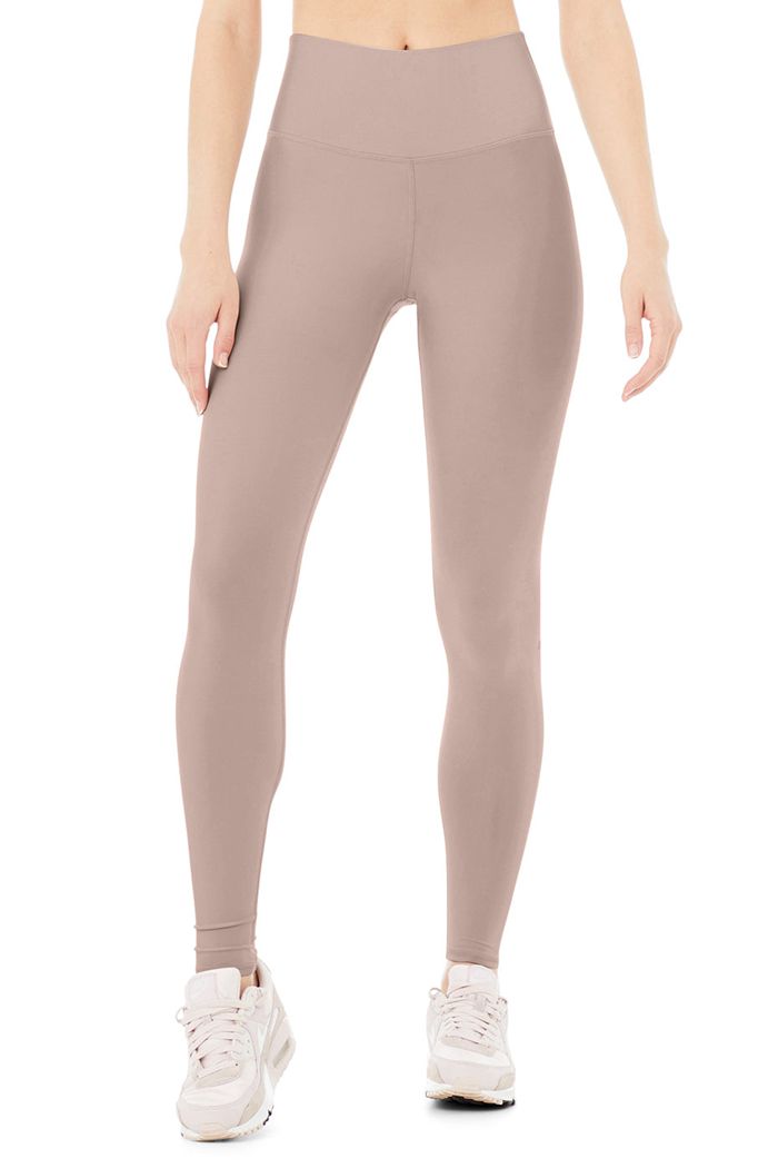 Alo Yoga High-Waist Airlift Women's Leggings Pink | 38VKNFUJA