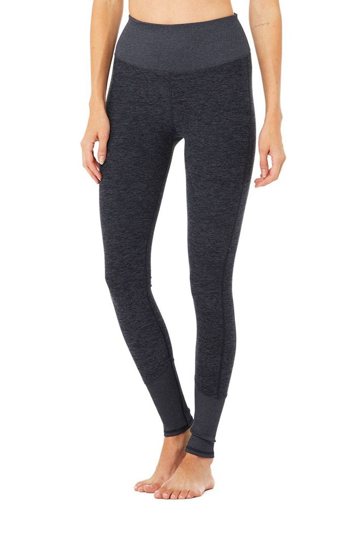 Alo Yoga High-Waist Alosoft Lounge Women's Leggings Navy | 39HJLQNTK