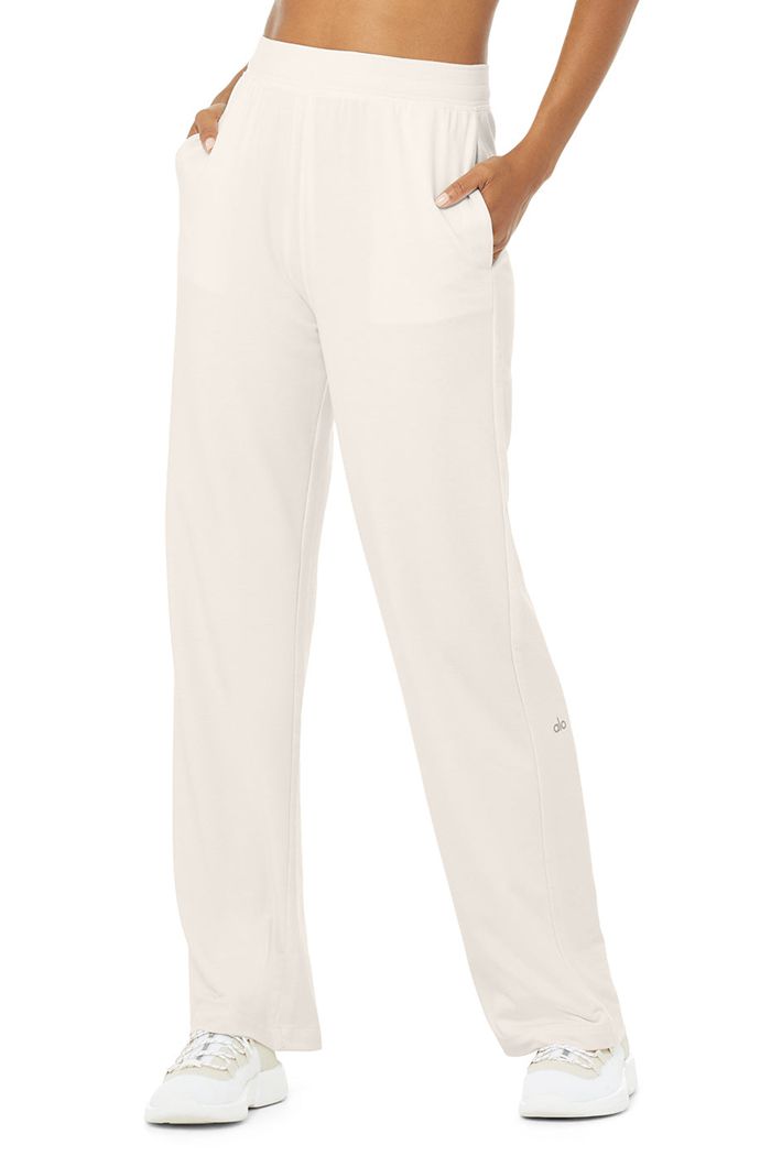 Alo Yoga High-Waist Dreamy Wide Women's Leggings White | 69UKHPELX