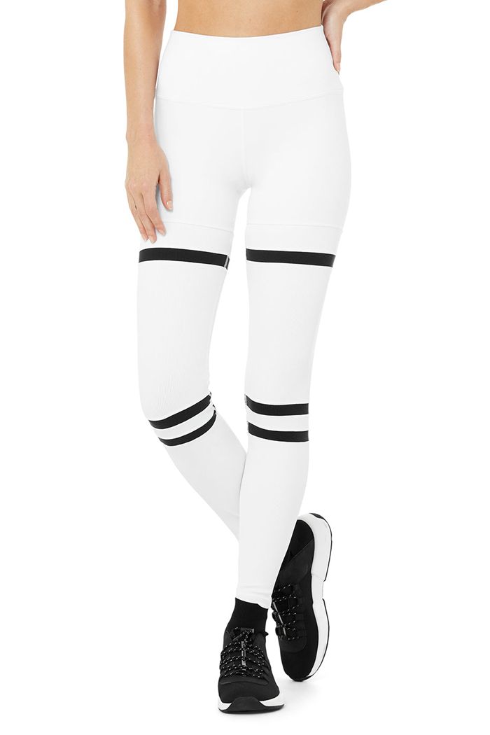 Alo Yoga High-Waist Legit Women's Leggings White | 45WHQFMIY