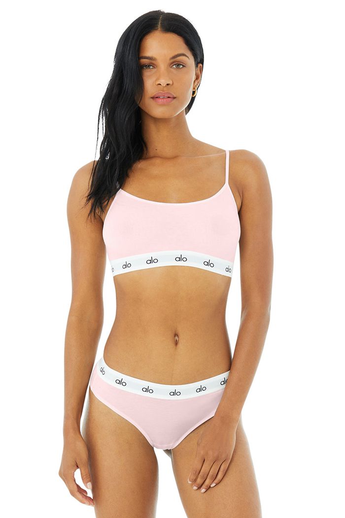 Alo Yoga Icon Cami Women's Bras Pink | 85IDZXKNA