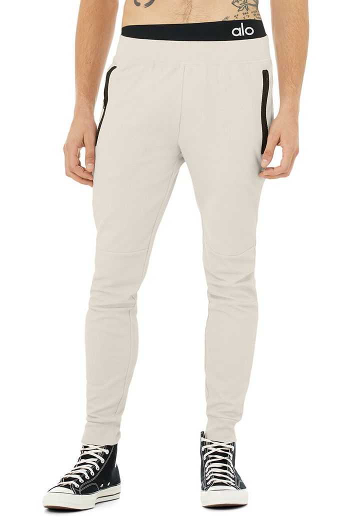 Alo Yoga Impel Sweat Men's Pants Beige | 18FXHUQVB