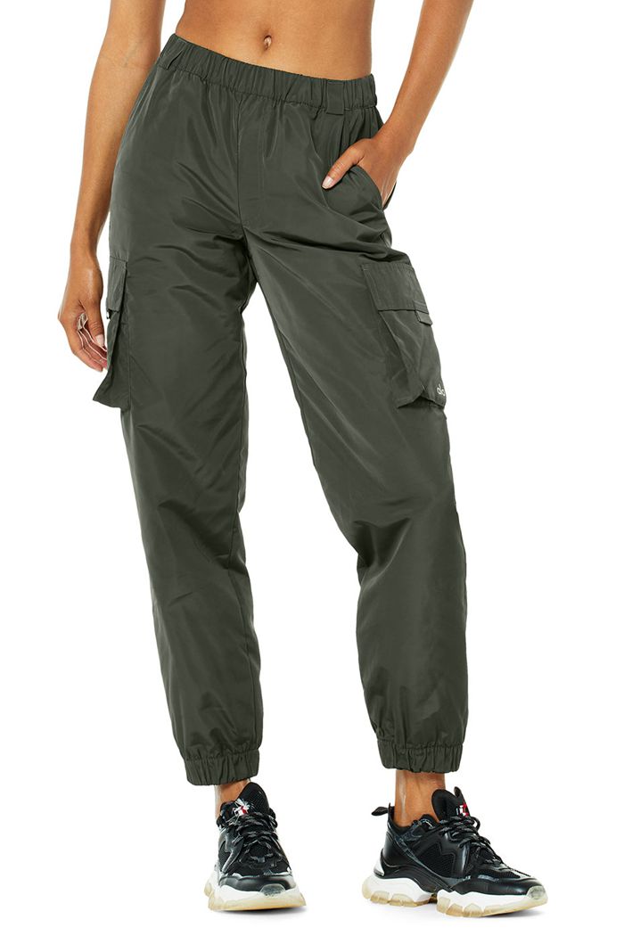 Alo Yoga It Girl Women's Pants Dark Green | 62XBRYVWS