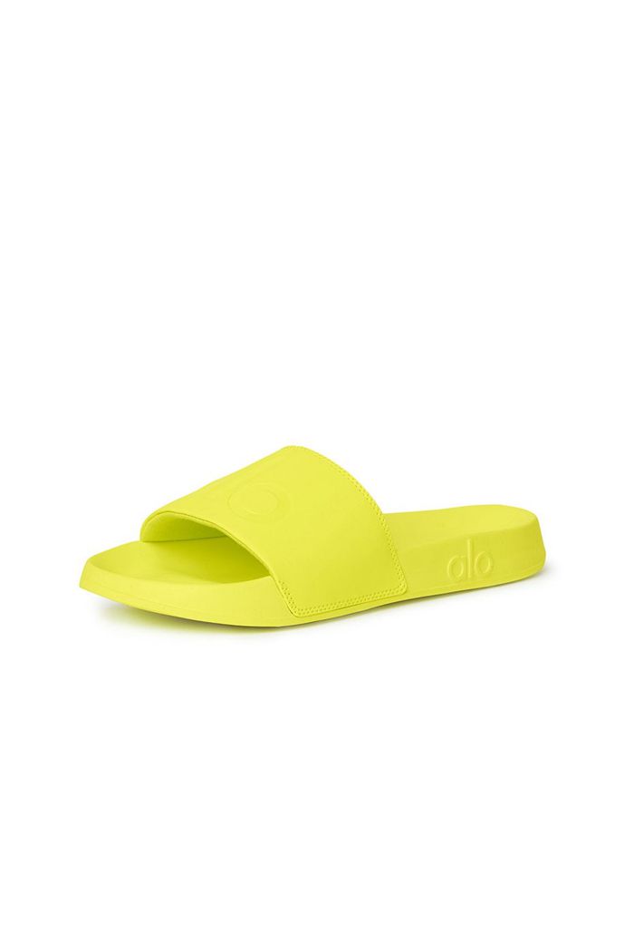 Alo Yoga It Slide 2 Women's Shoes Yellow | 82ZHRMPON