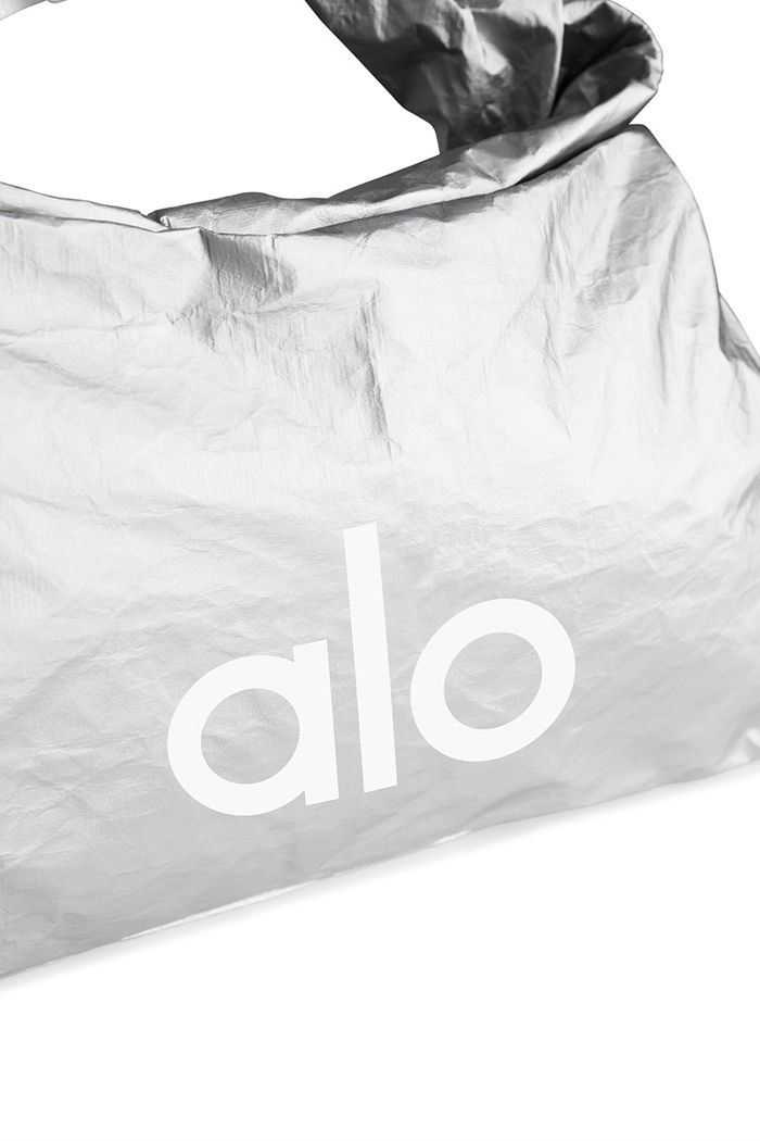 Alo Yoga Keep It Dry Fitness Men's Bags Silver | 83KDQUAEF