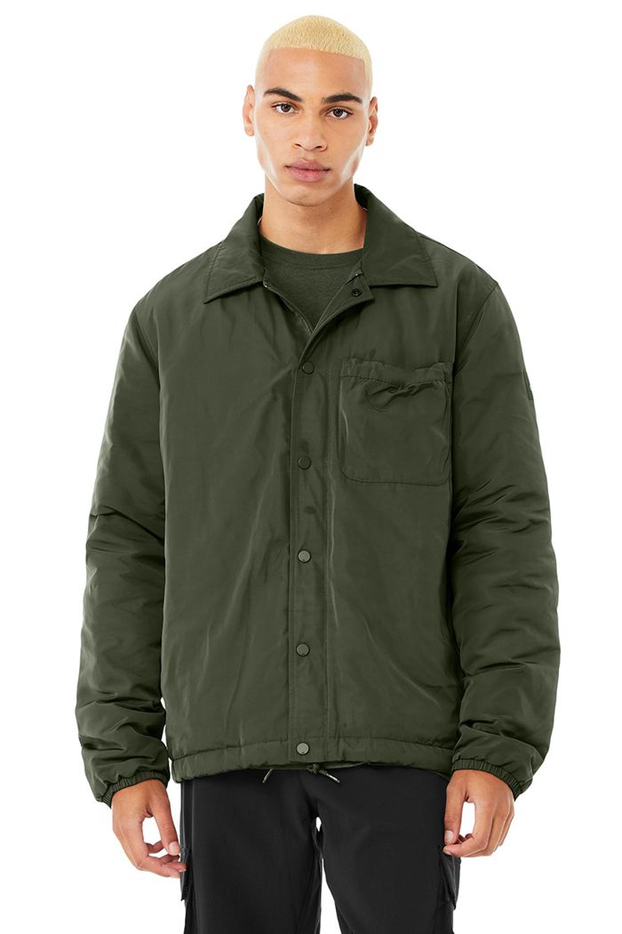 Alo Yoga Legend Men's Jackets Dark Green | 26LNIFZCH