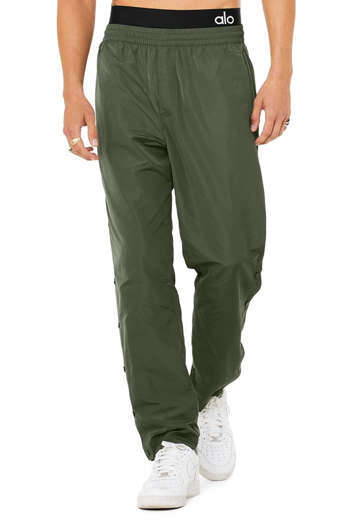 Alo Yoga Legend Snap Men's Pants Dark Green | 12OYZSIPB