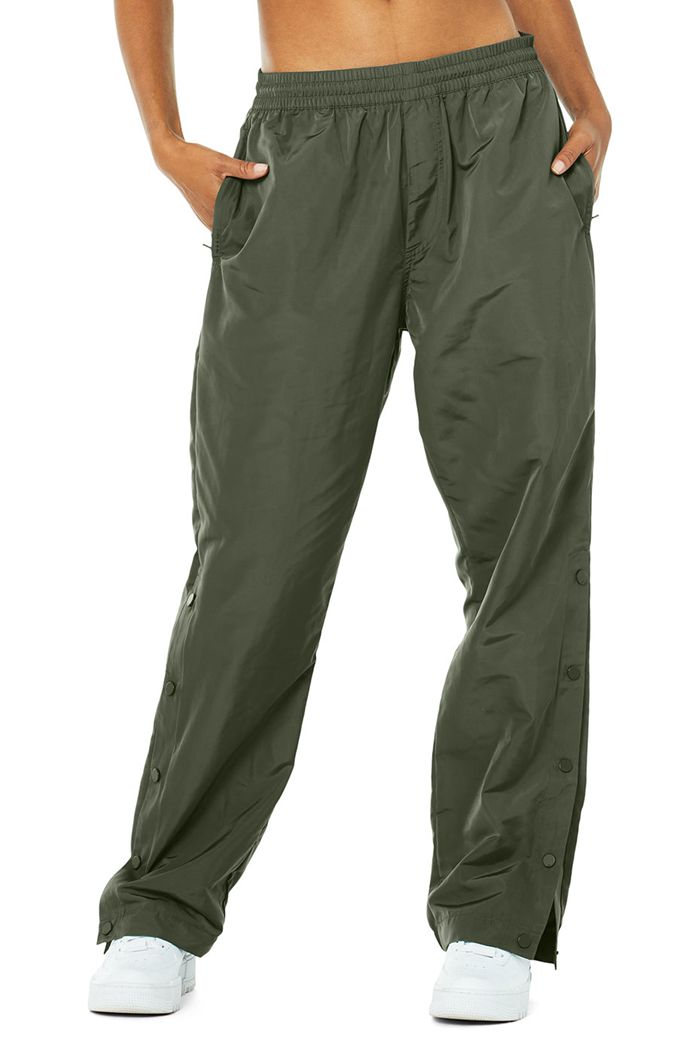 Alo Yoga Legend Snap Women's Pants Dark Green | 07JISRNLV