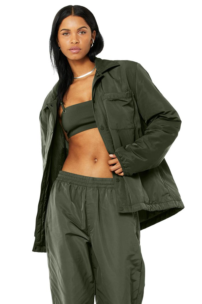 Alo Yoga Legend Women's Jackets Dark Green | 04XIYGBSD