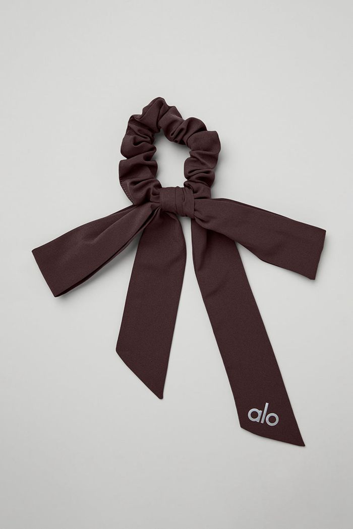 Alo Yoga Love Knots Tie Women's Scrunchie Black | 87AMOTQYN