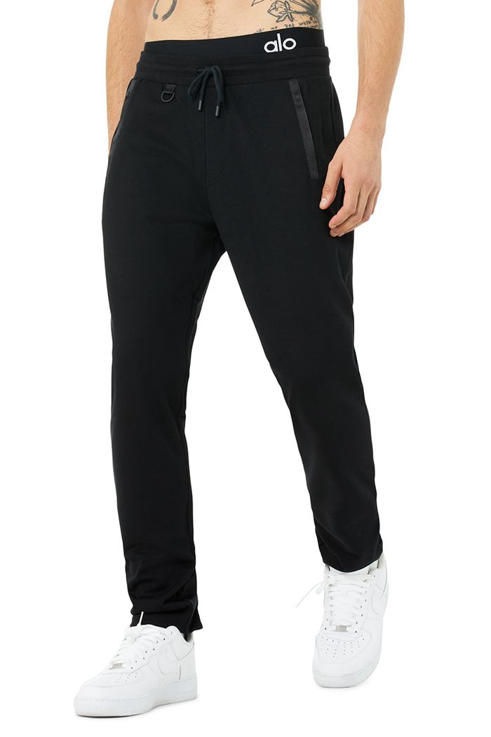 Alo Yoga Nomadic Sweat Men's Pants Black | 13VAKMLHP