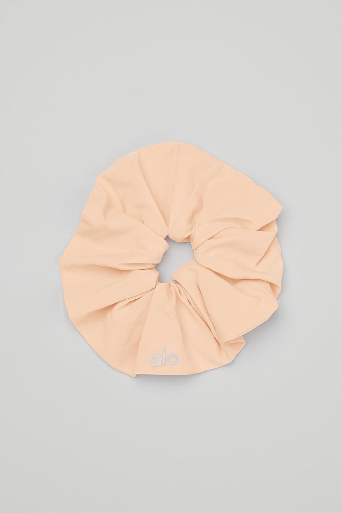 Alo Yoga Oversized Women's Scrunchie Beige | 76OEYZHCW