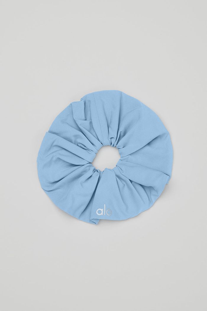 Alo Yoga Oversized Women's Scrunchie Blue | 50KJCOLGT