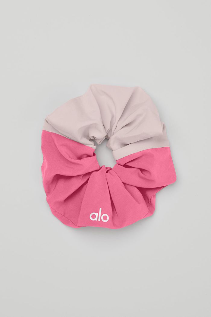 Alo Yoga Oversized Women's Scrunchie Pink Fuchsia | 53EABQYZI