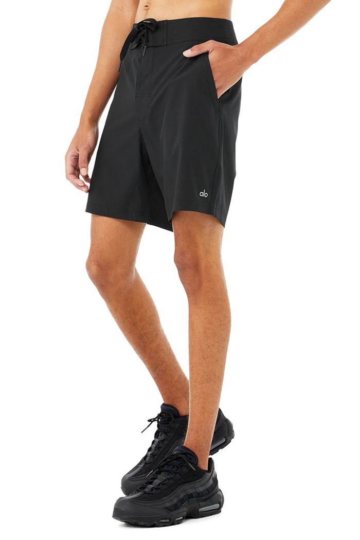 Alo Yoga Plow Board Men's Short Black | 64RKNMLOE