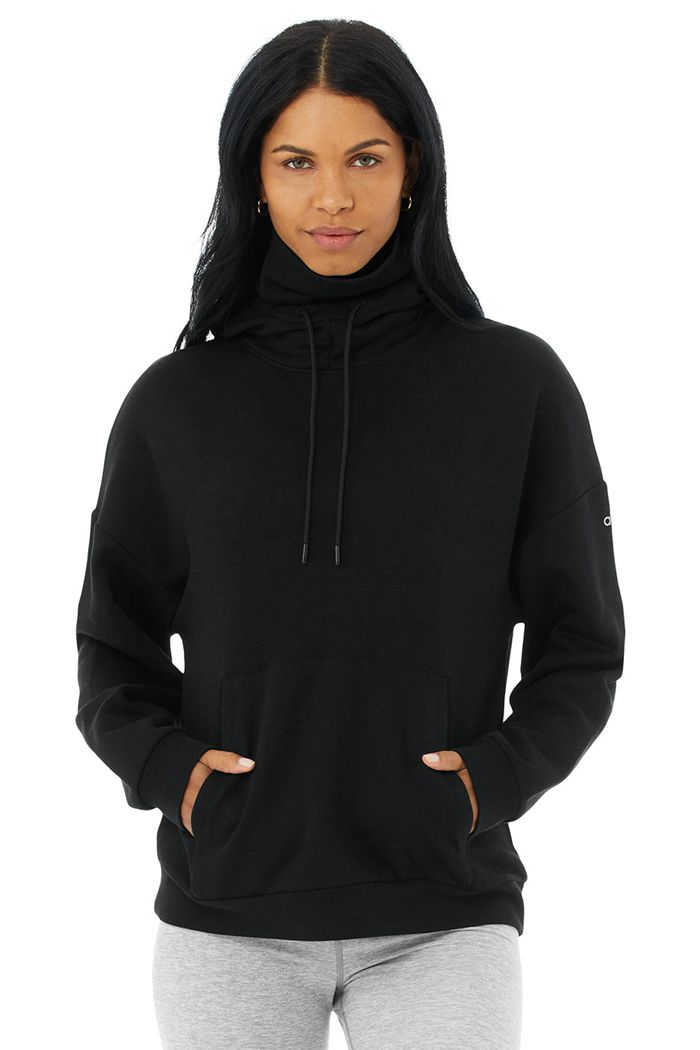 Alo Yoga Protection Women's Hoodie Black | 97SBAWOMQ