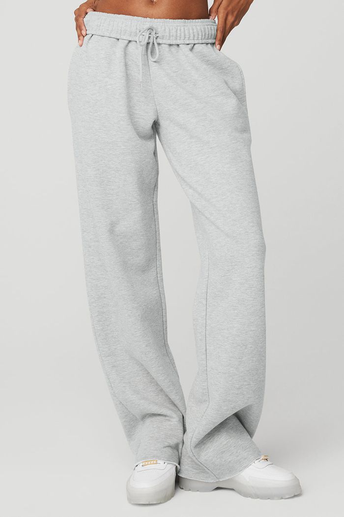 Alo Yoga Puddle Sweat Women's Pants Grey | 07WXMSDNU