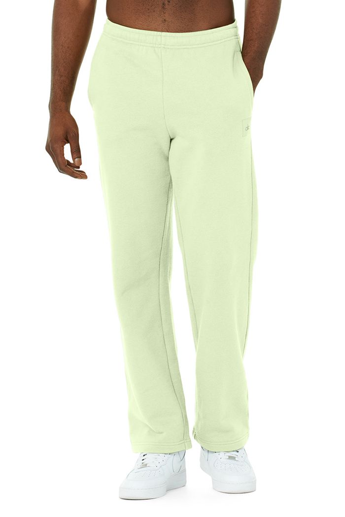 Alo Yoga Renown Sweat Men's Pants Green | 06NAHTCFV